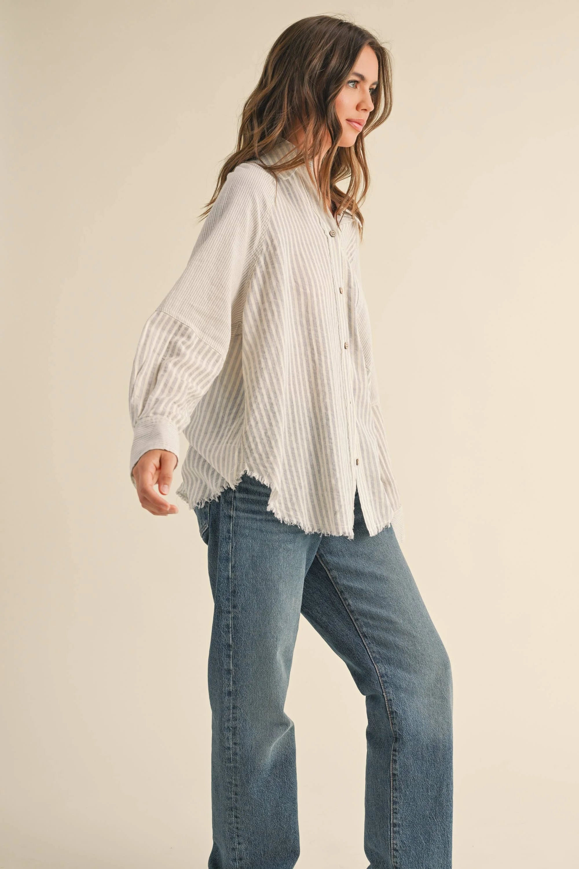 Light Blue Stripe Button-down Shirt