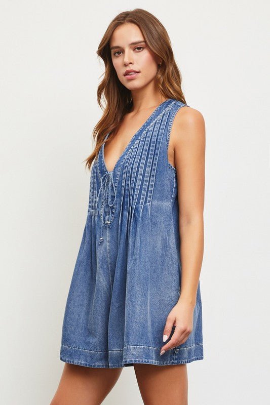 Denim Romper